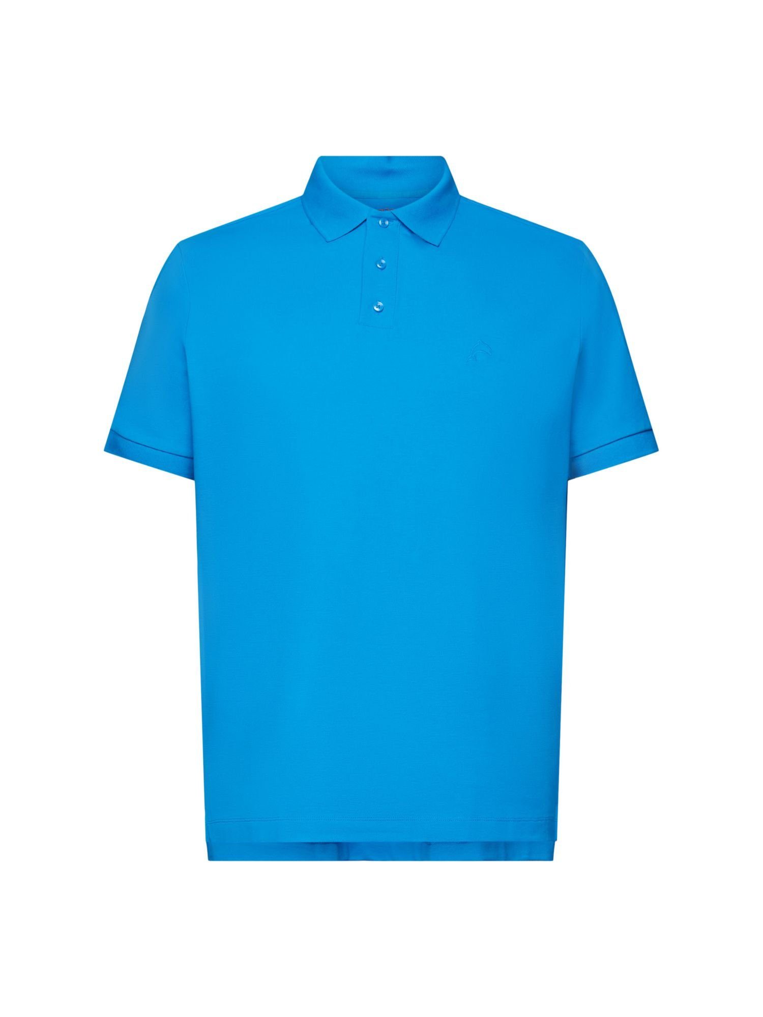 Charakteristisches sports esprit BRIGHT Piqué-Poloshirt (1-tlg) T-Shirt BLUE