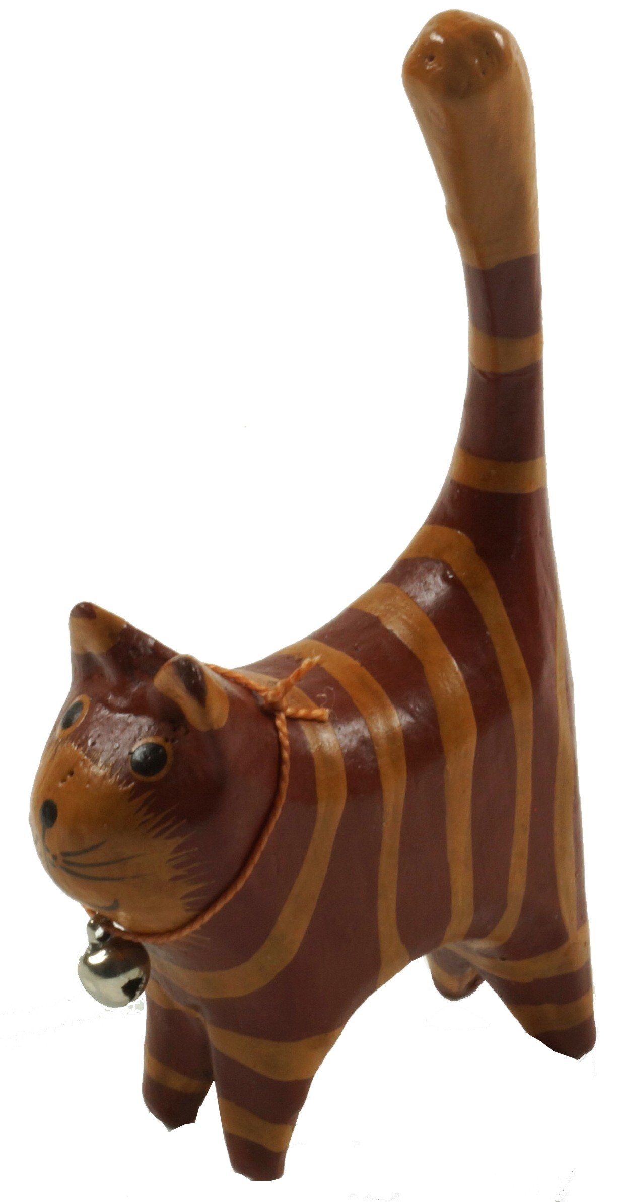 Guru-Shop Ringkatze Katze, Dekofigur braun-braun Deko kleine