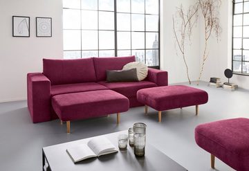 LOOKS by Wolfgang Joop 4-Sitzer Looksv, Verwandlungssofa: aus Sofa wird Sofa mit 2 Hockern