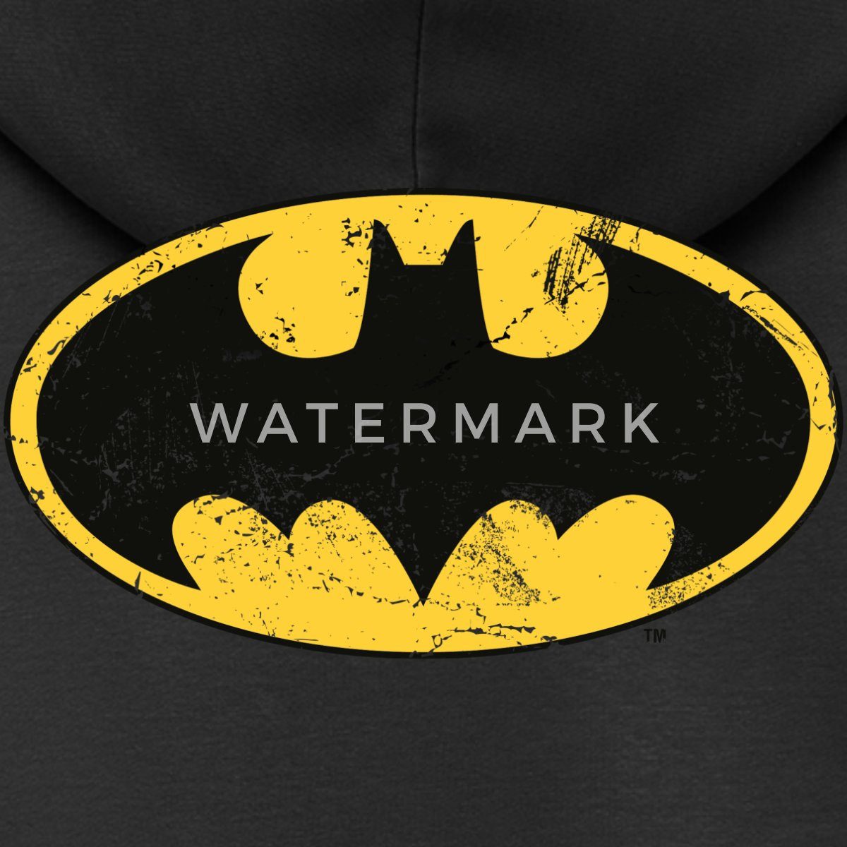 Spreadshirt Hoodie DC Comics Batman Logo Used Look Karneval Kinder Premium Hoodie (1-tlg)