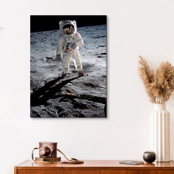 Posterlounge Leinwandbild NASA, Astronaut Edwin Aldrin auf dem Mond, Apollo 11, Fotografie