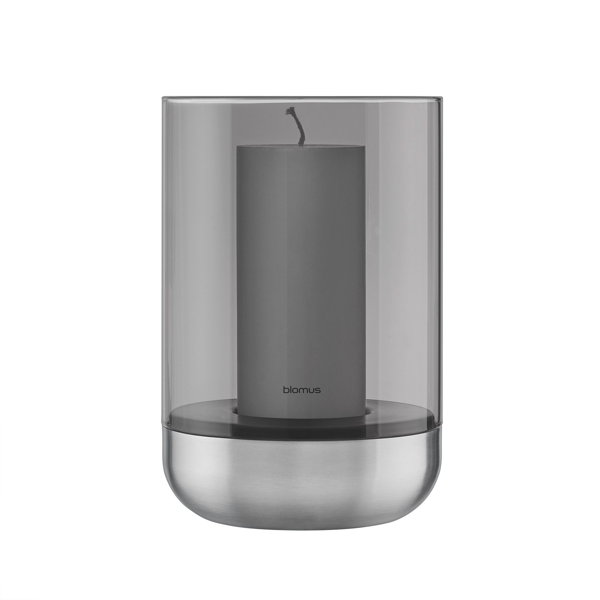 blomus Windlicht -CALMA- Glas Smoke, Edelstahl günstig online kaufen
