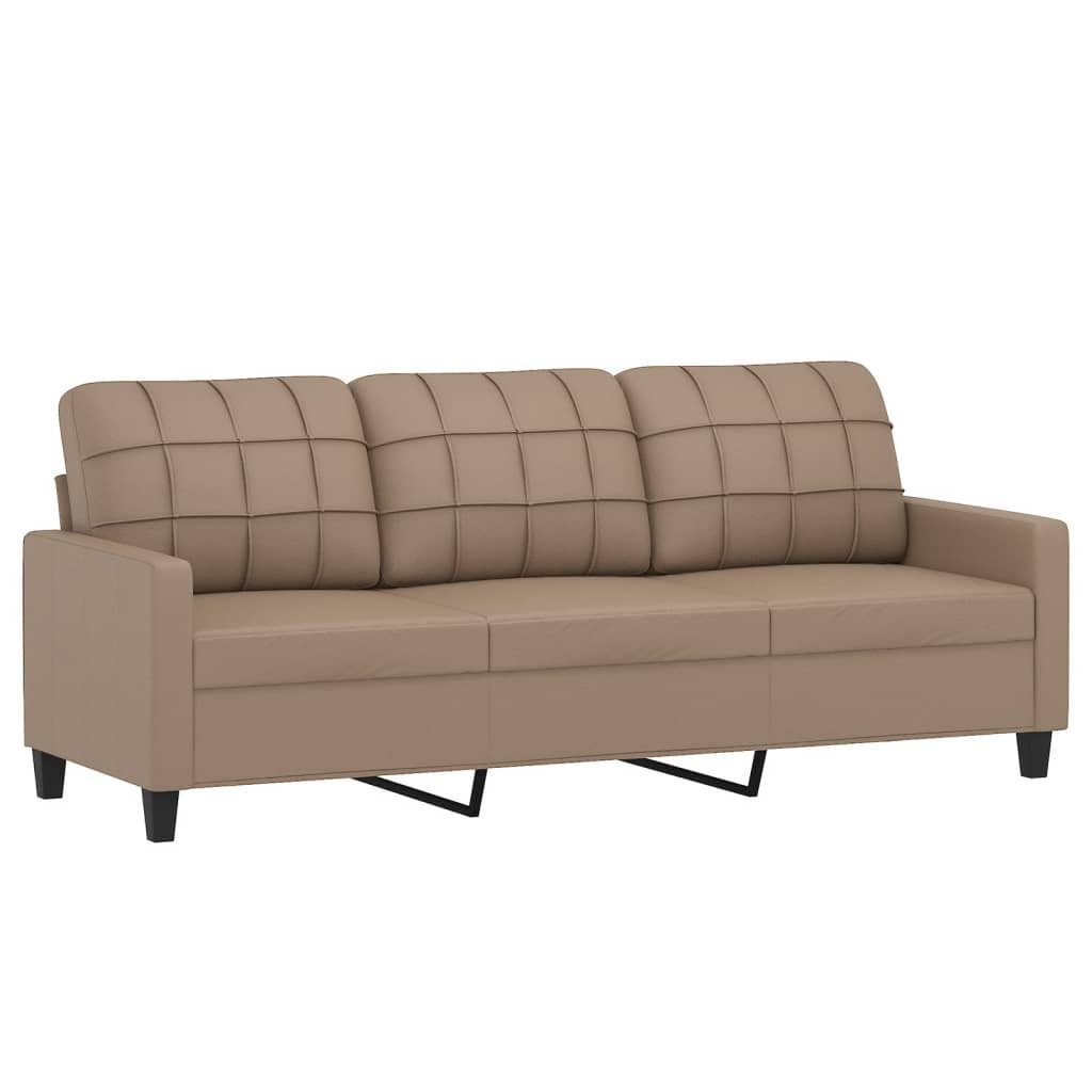 Kunstleder 180 vidaXL 3-Sitzer Cappuccino-Braun Möbel Couch Sofa cm Sofa