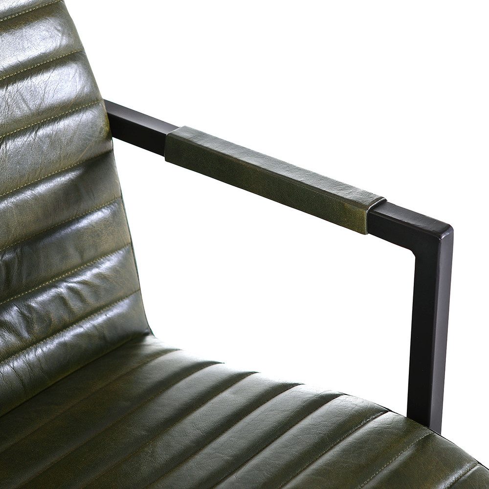 Lomadox Esszimmerstuhl TARRAS-123, grün mit schwarz lackiertem Metallgestell 52/87/64 cm