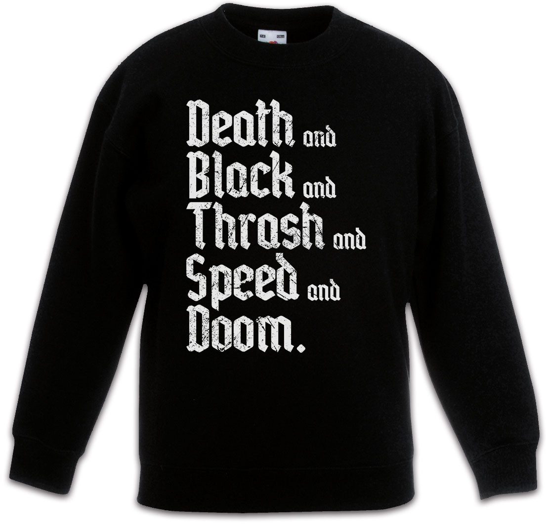 Sweatshirt Heavy Metal Styles Kinderpullover Death Black Doom Thrash Speed