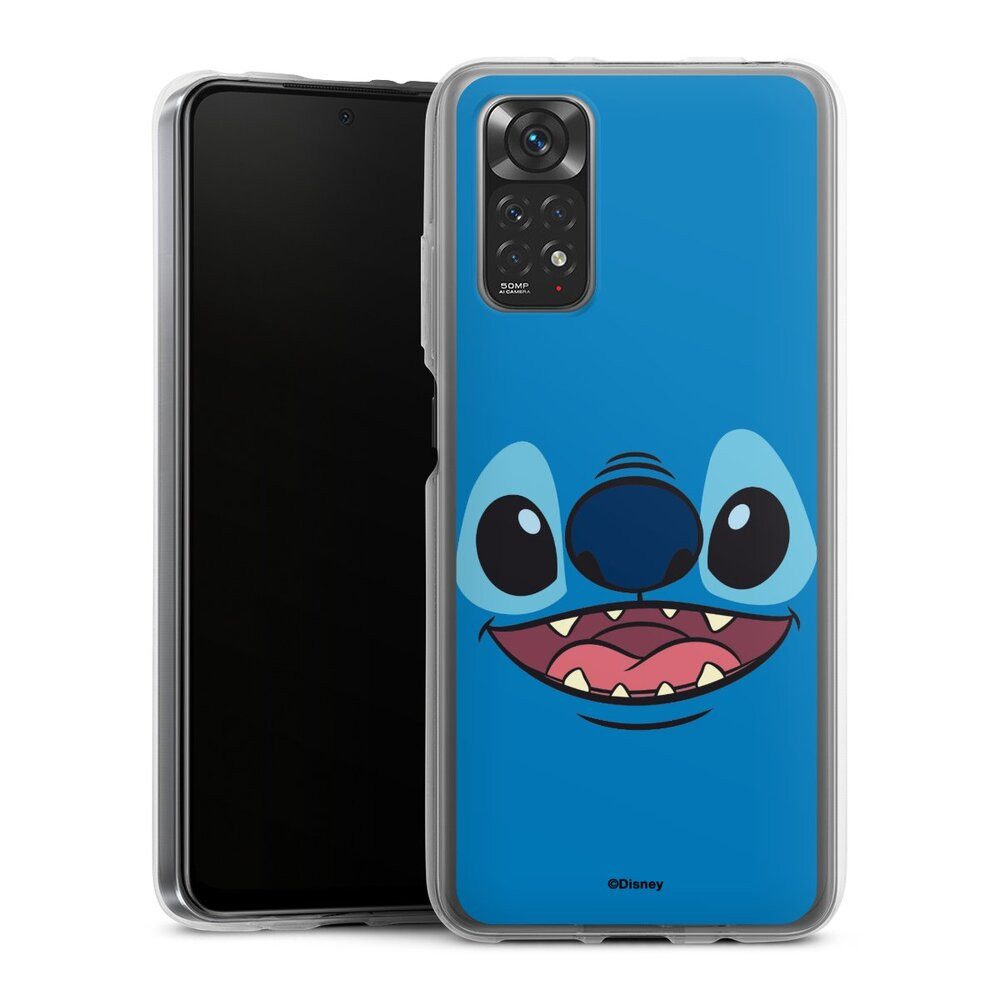 DeinDesign Handyhülle Lilo & Stitch Disney Offizielles Lizenzprodukt Stitch Closeup, Xiaomi Redmi Note 11 Silikon Hülle Bumper Case Handy Schutzhülle