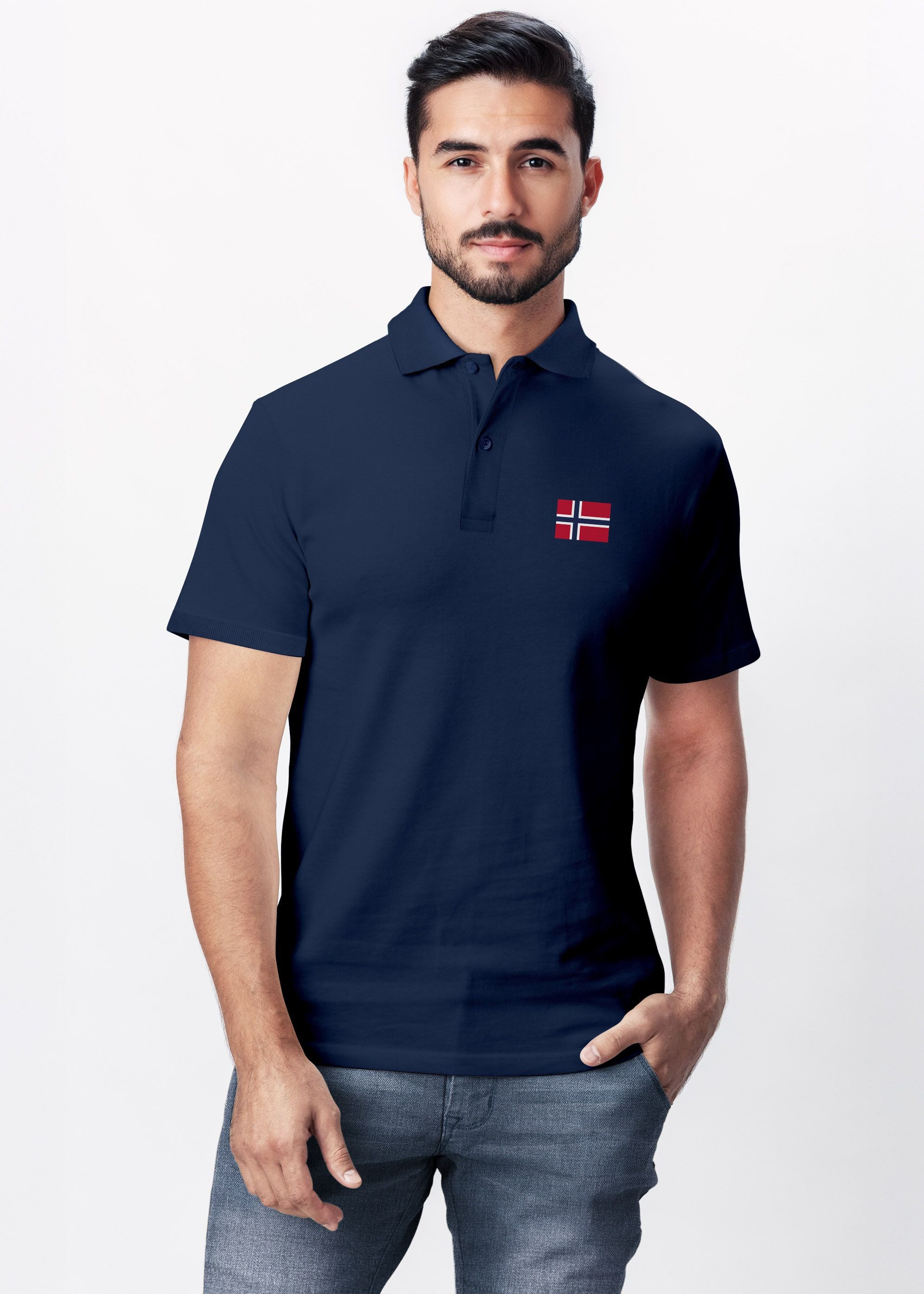 Neverless Poloshirt Poloshirt Herren mit Aufdruck– Kurzarm Polo Sommer Casual Look mit Print