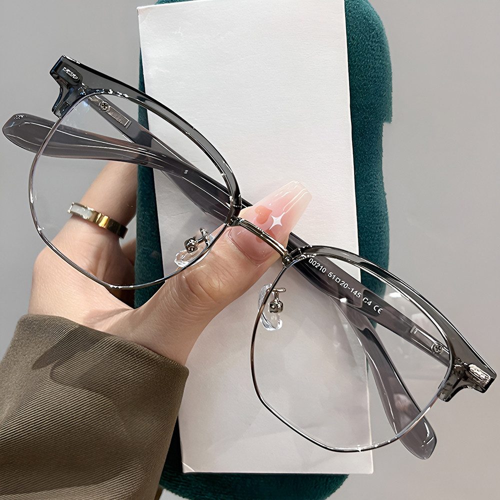 Lesebrille Damen Herren Halbrand Anti Blaulicht Mode