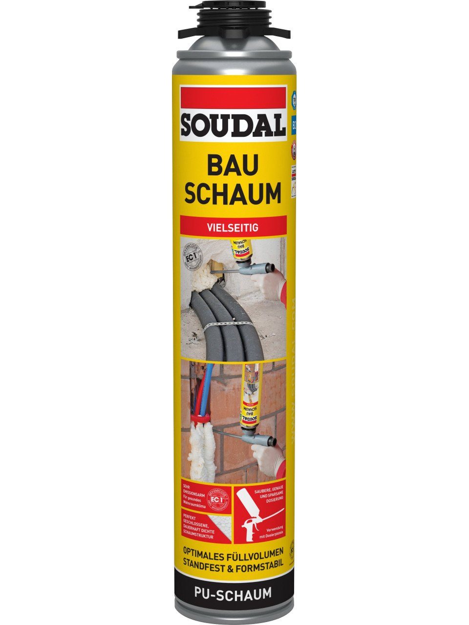 SOUDAL Bauschaumpistole Soudal B2 Bauschaum 750 ml