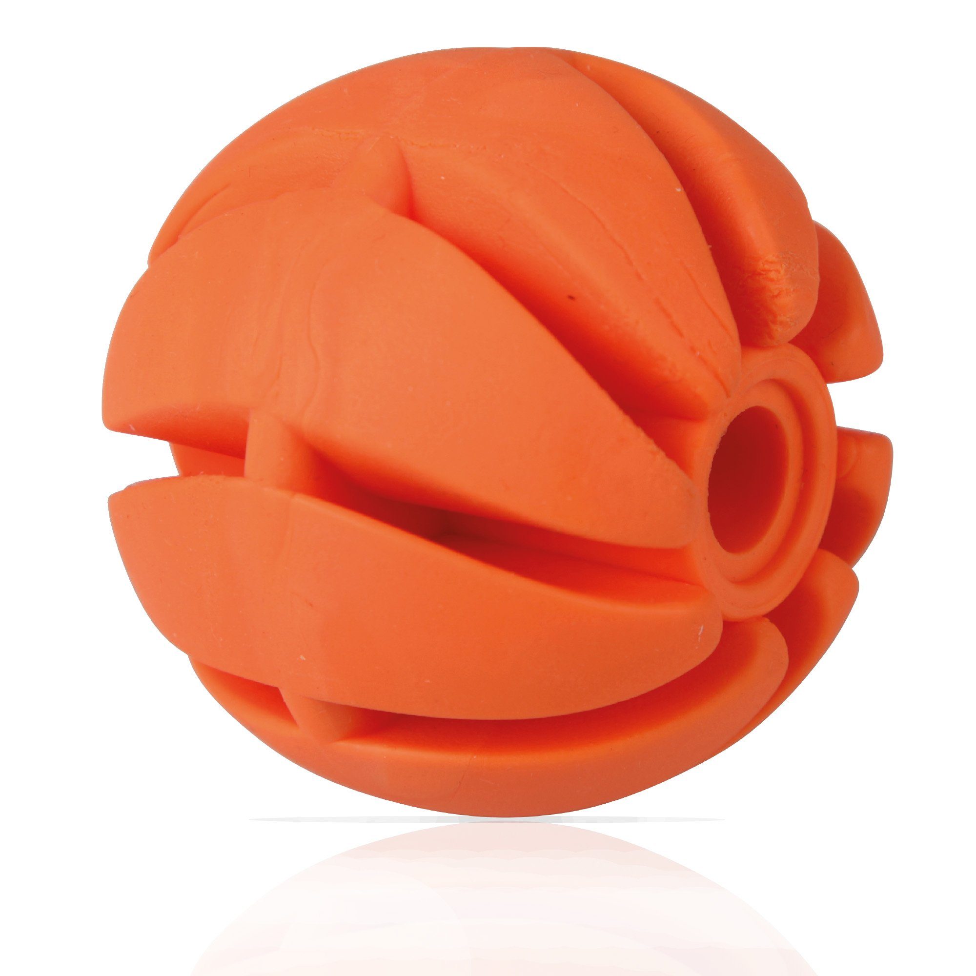 Bestlivings Tierball Spiralball, 100% TPR, (1-tlg) Hunde Spielball Ø7cm - Hundespielzeug Wurfspielzeug Orange
