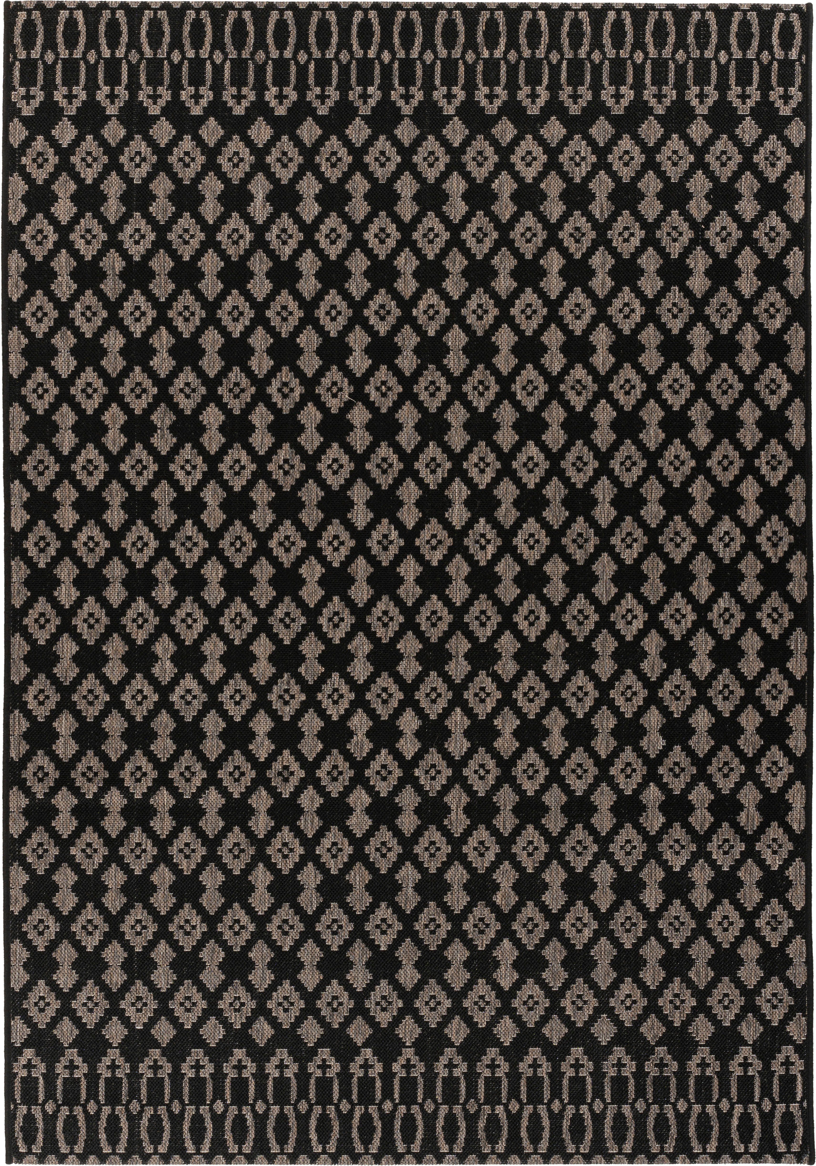 Espina, Höhe: 8 rechteckig, mm Splash Teppich 700, schwarz Arte