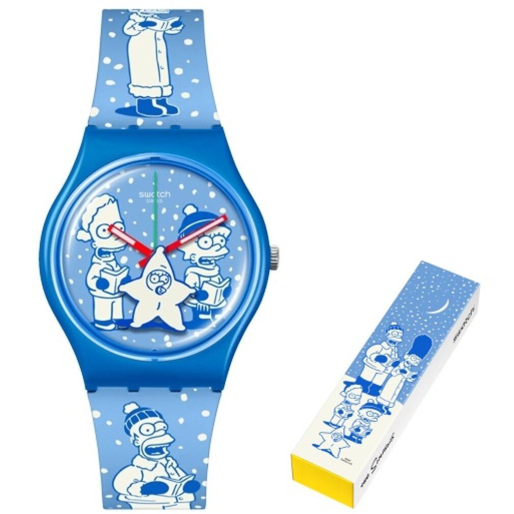 Swatch Luxusuhr Die Simpsons Freudenbotschaft SO28Z126