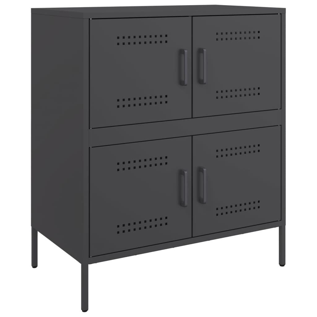 vidaXL Sideboard Sideboard Schwarz 68x39x79 cm günstig online kaufen