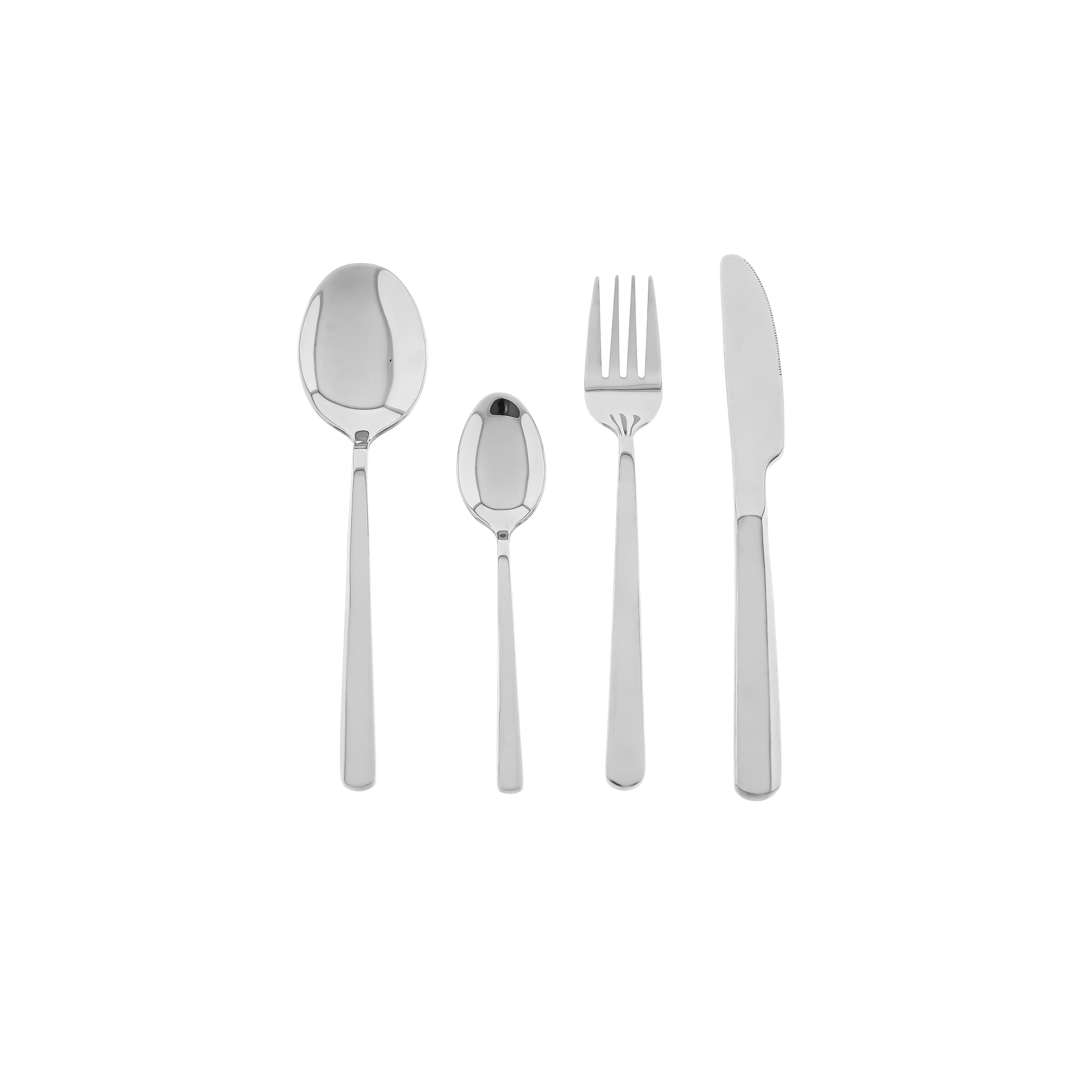 Trendmax Besteck-Set 24-teilig aus 18/10-Edelstahl - zeitlose Eleganz in Silber (24-tlg), 6 Personen, Edelstahl, Edelstahl 18/10, 24-teilig