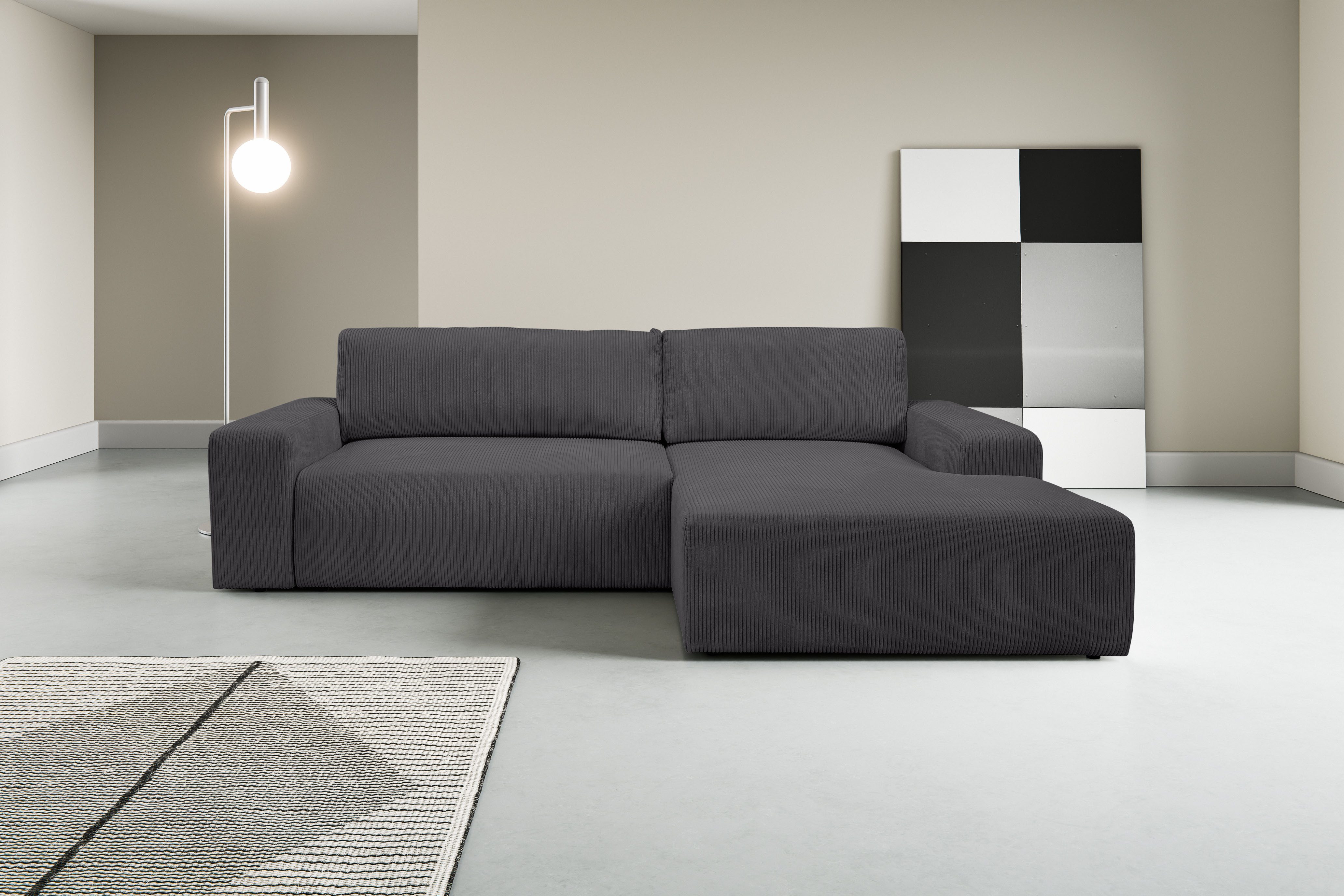 WERK2 Ecksofa Rotterdam-L, kuschelweicher Cord oder günstig online kaufen