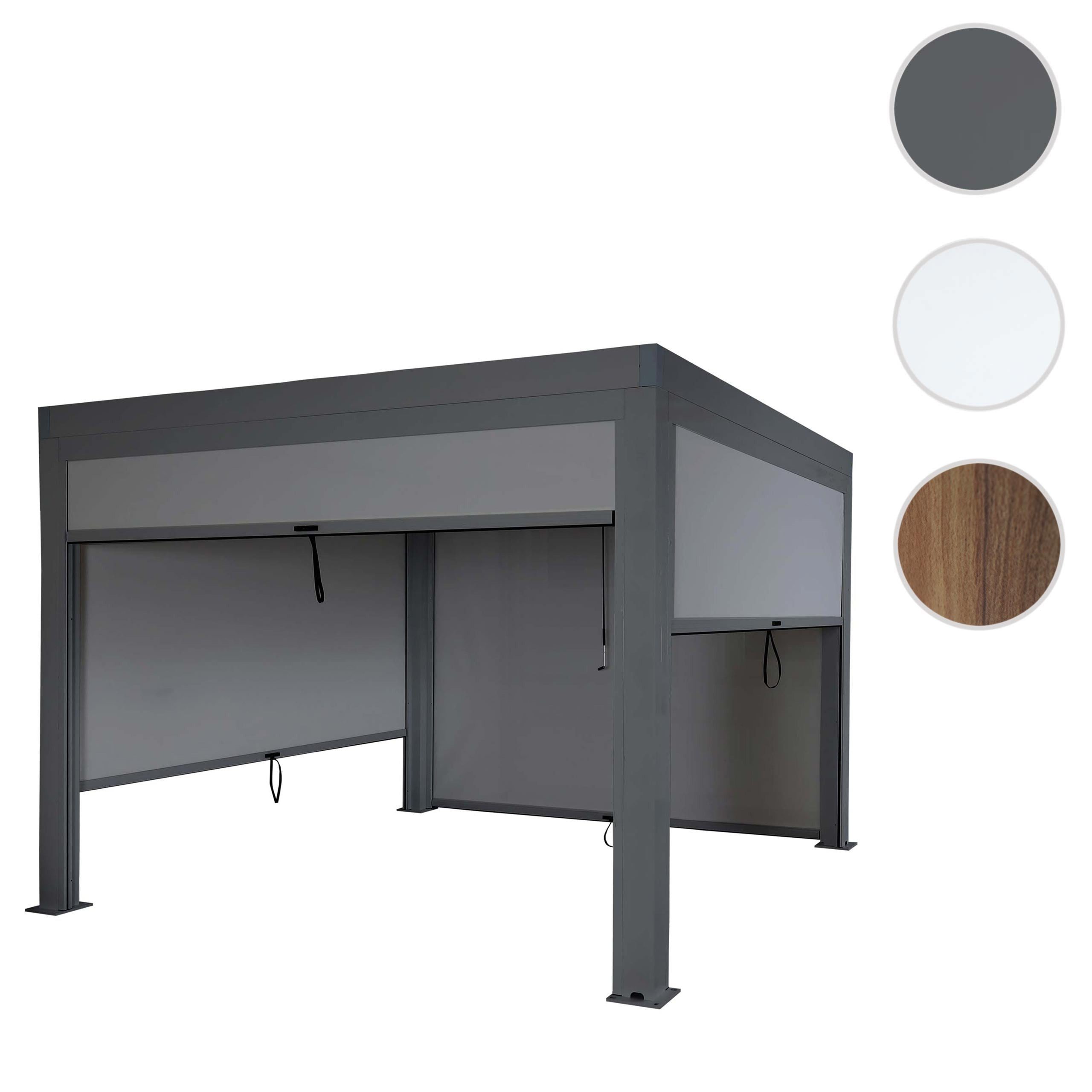 MCW Pergola MCW-L46-mS-3x4-10, BxTxH: 400x300x220 cm, Regulierbarer Wind- und Insektenschutz, Sturmfest bis 100km/h