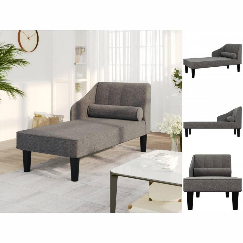 Recamiere Sofa 2-Sitzer Dunkelgrau Couch Stoff mane vidaXL Liegesofa Sofa