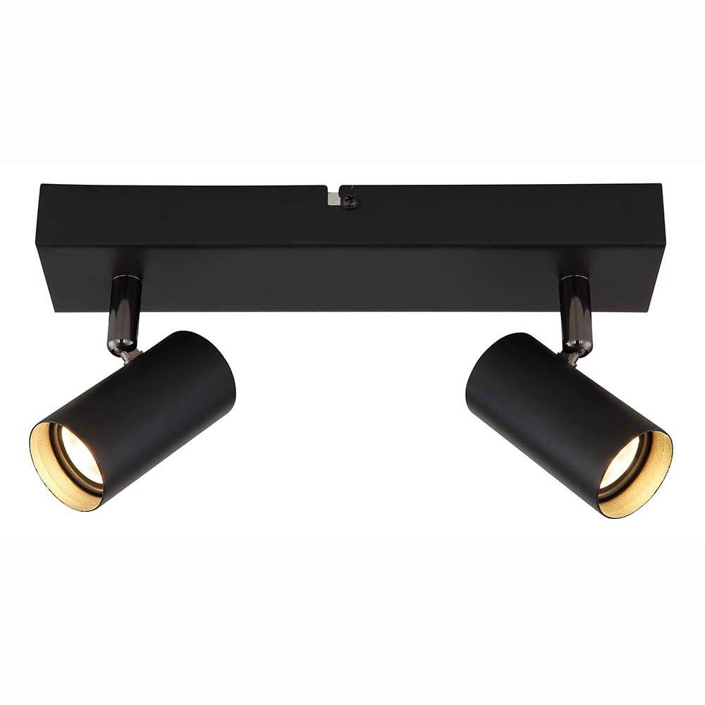 GLOBO LIGHTING LED Deckenleuchte, LED-Leuchtmittel fest verbaut, Warmweiß, Deckenleuchte LED Deckenlampe Wohnzimmerlampe Metall schwarz