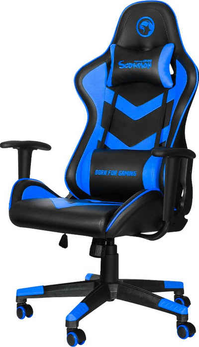 MARVO Gaming-Stuhl »CH-106 - ergonomisch, höhenverstellbar, Officestuhl, Schreibtischstuhl, Drehstuhl, 2D-Armlehnen, Stahlrahmen, Kunstleder«