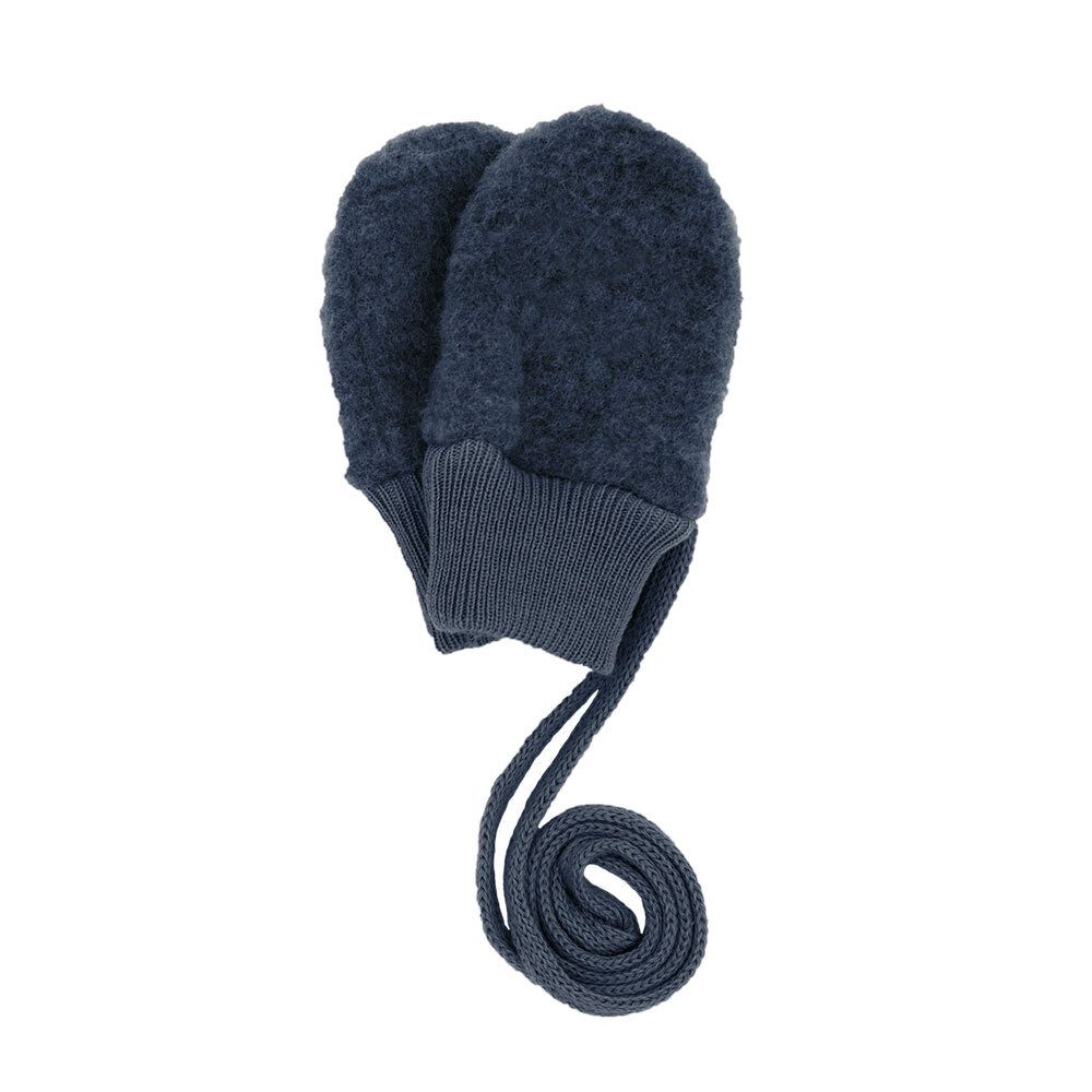 MAXIMO Fäustlinge GOTS BABY-Fausthandschuhe Wollfleece, ohne Daumen, Strickbünchen (2-St) Wollfleece