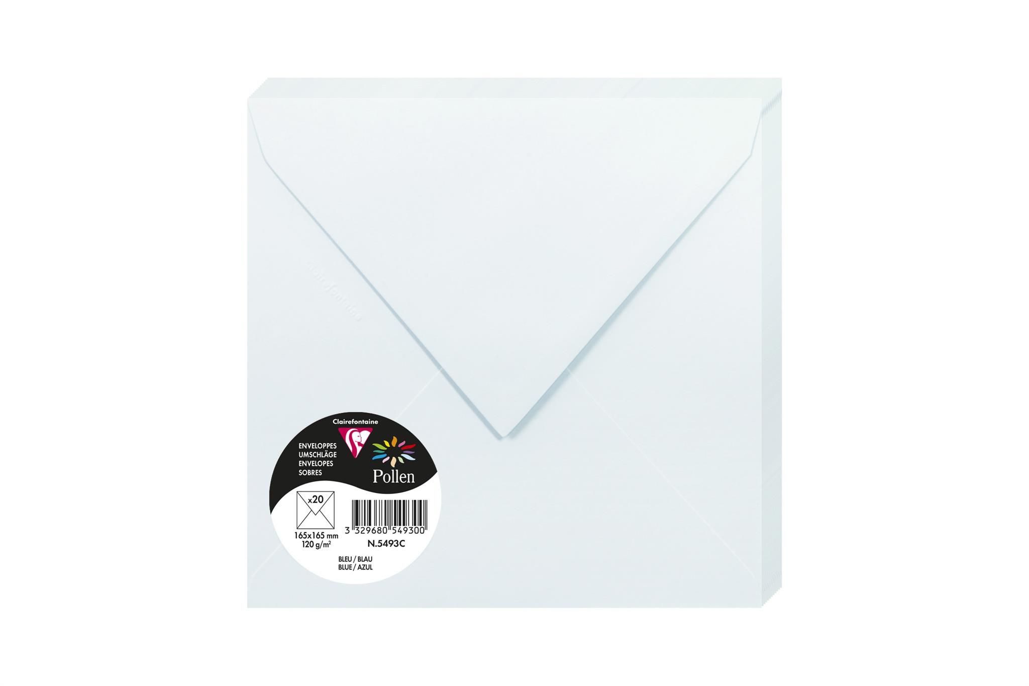 CLAIREFONTAINE Briefumschlag Clairefontaine Umschläge 165x165 blau