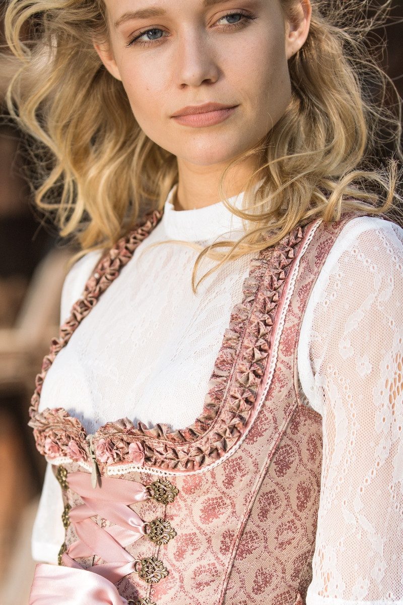MARJO Dirndl Midi Dirndl 2tlg. - FLICKA - altrosa mehr