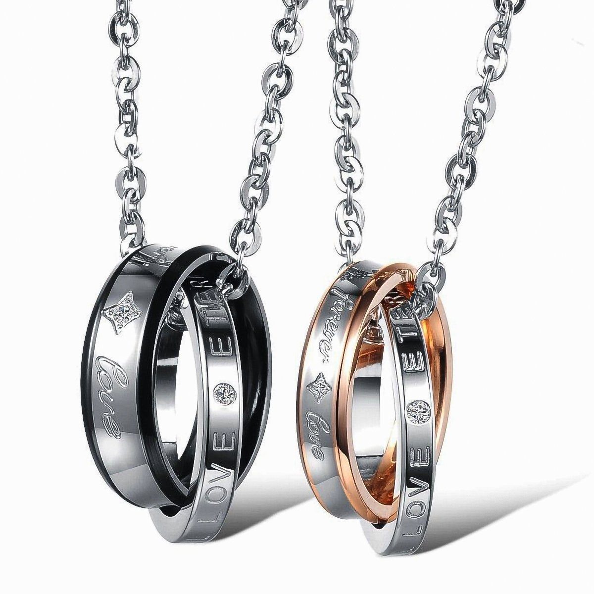 Schmuck-Elfe Partnerkette Eternal Love (Set), Set 4tlg