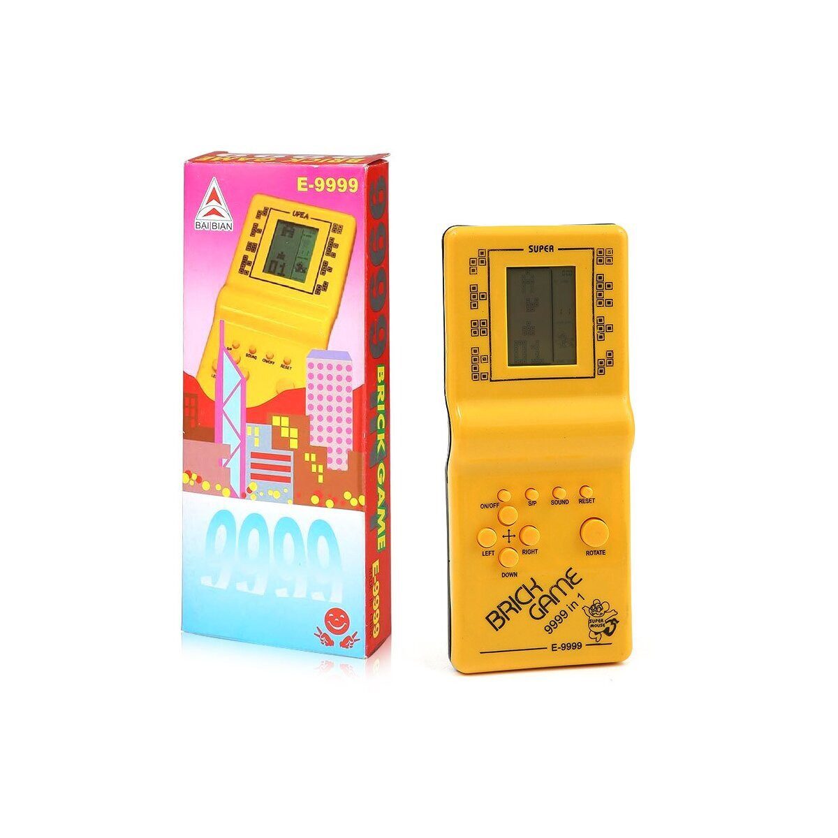 Wisam Retro Konsole Tetris Gelb Handheld