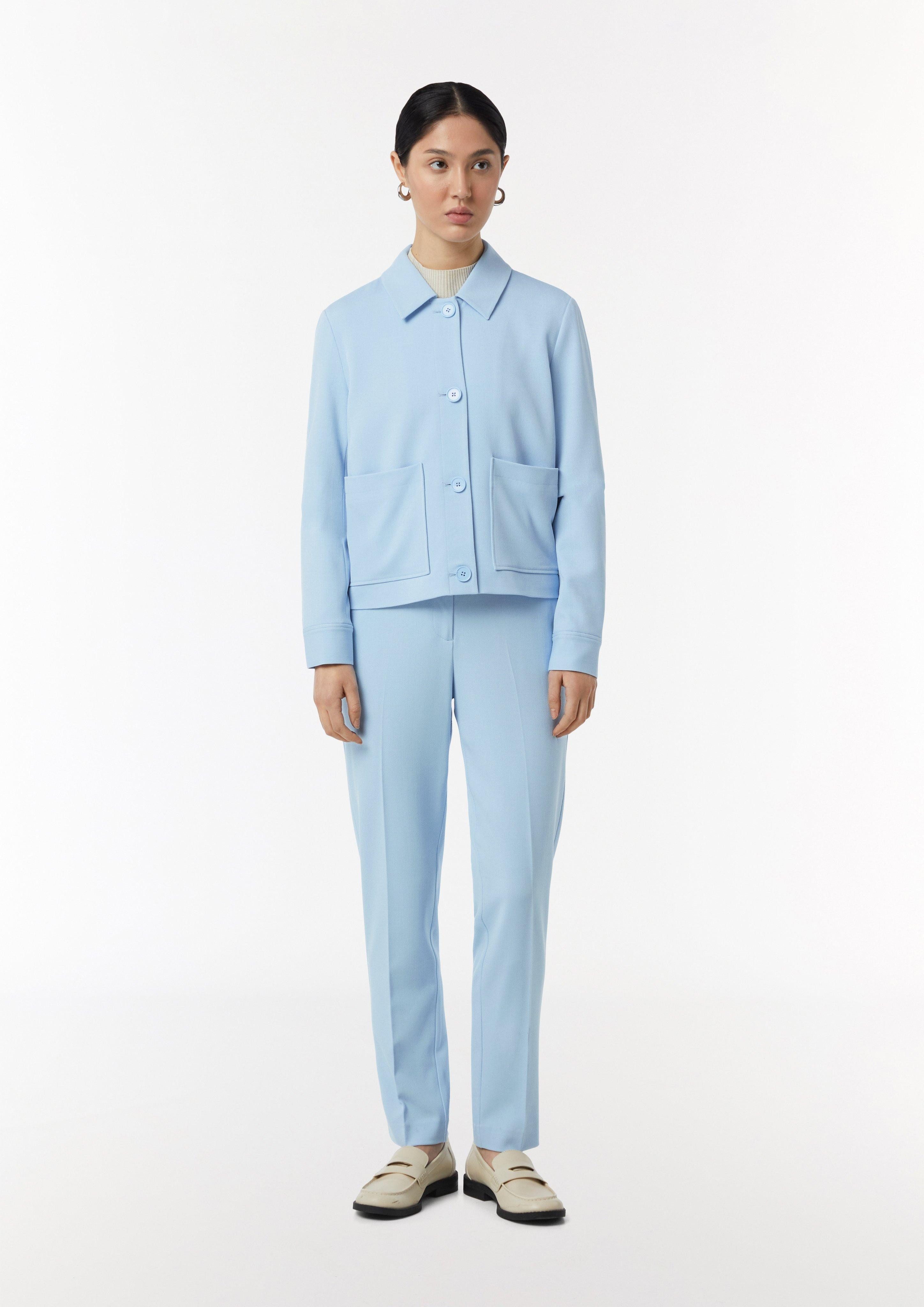7/8-Hose Cigarette Pants mit Strukturmuster