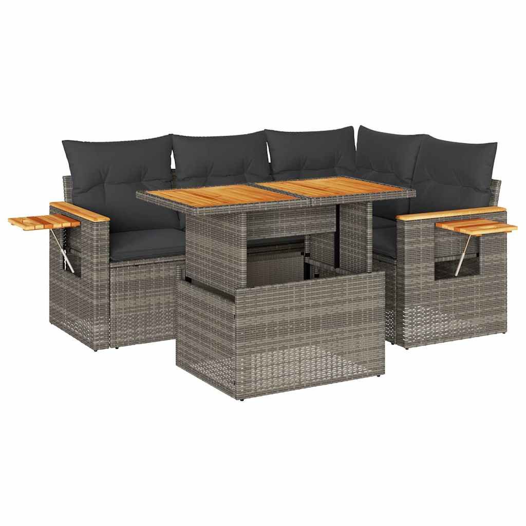 vidaXL Gartenlounge-Set 5-tlg. Garten-Sofagarnitur mit Kissen günstig online kaufen