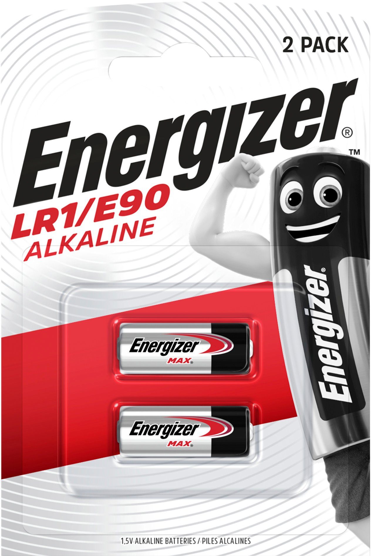 Energizer 2er Pack Alkali Mangan LR1/E90 Batterie, (1,5 V, 2 St)