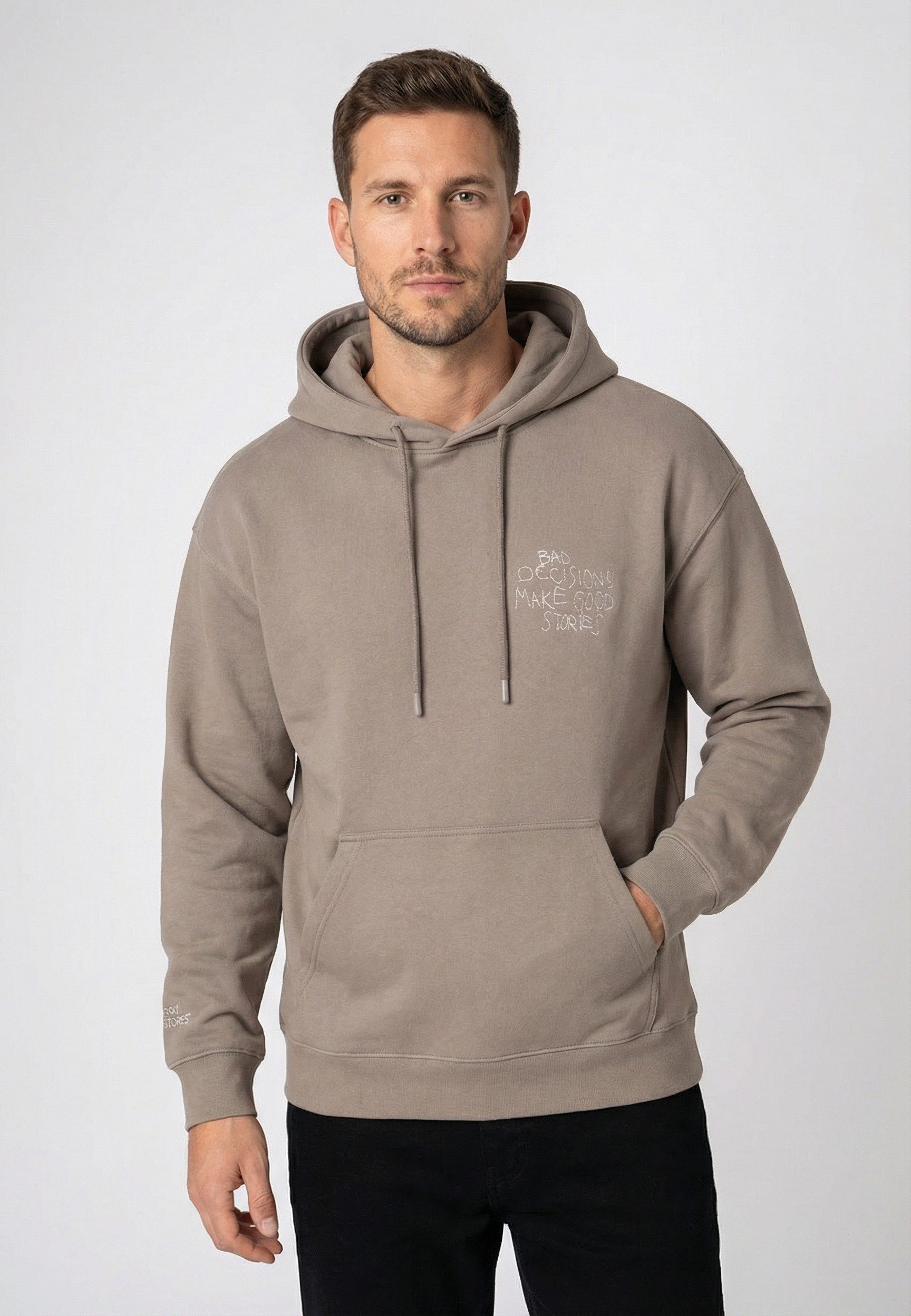 Hoodie Herren Kapuzenpullover mit Stickerei