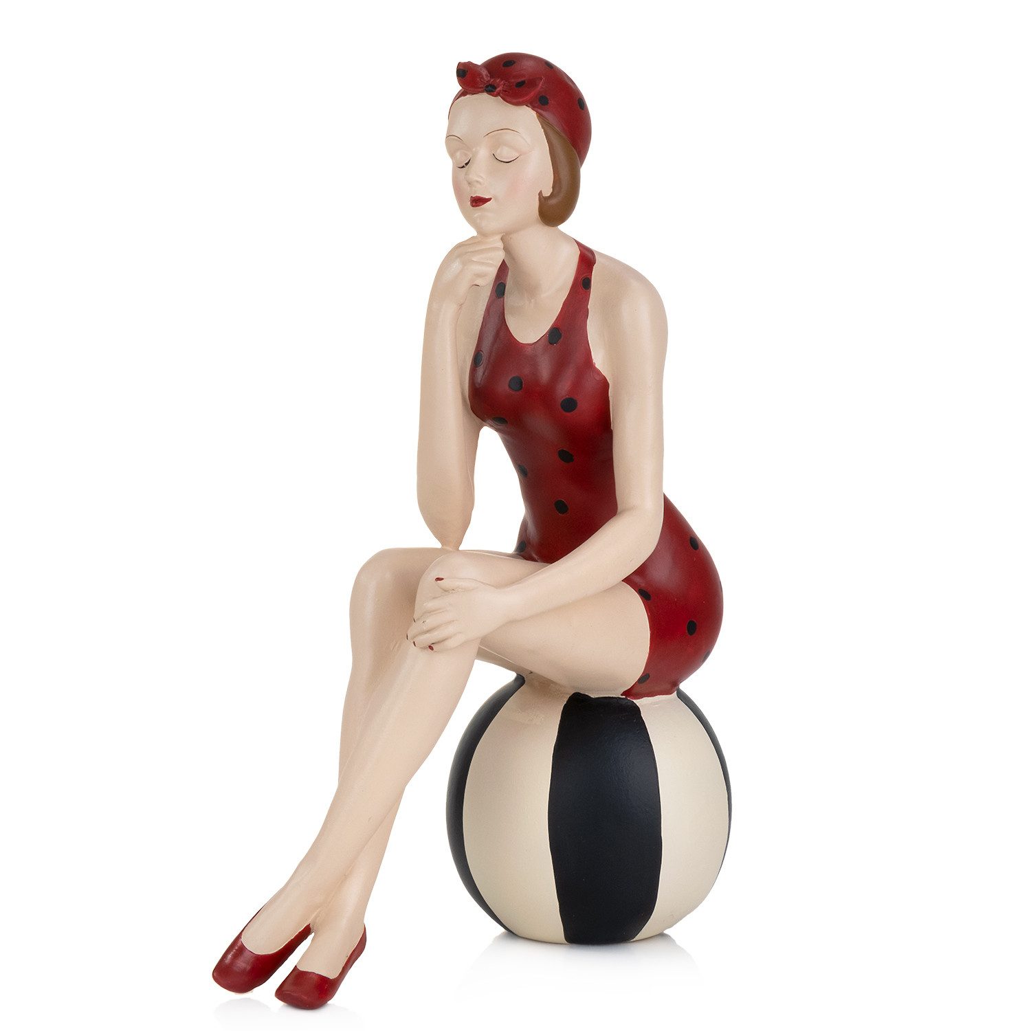 Moritz Dekofigur Deko Figur Pin Up Girl 30cm Lady Burlesque 50 /60 er Jahre, Polyresin Фигурки Deko Geschenk Geometrische TierFigur Modern Skulptur