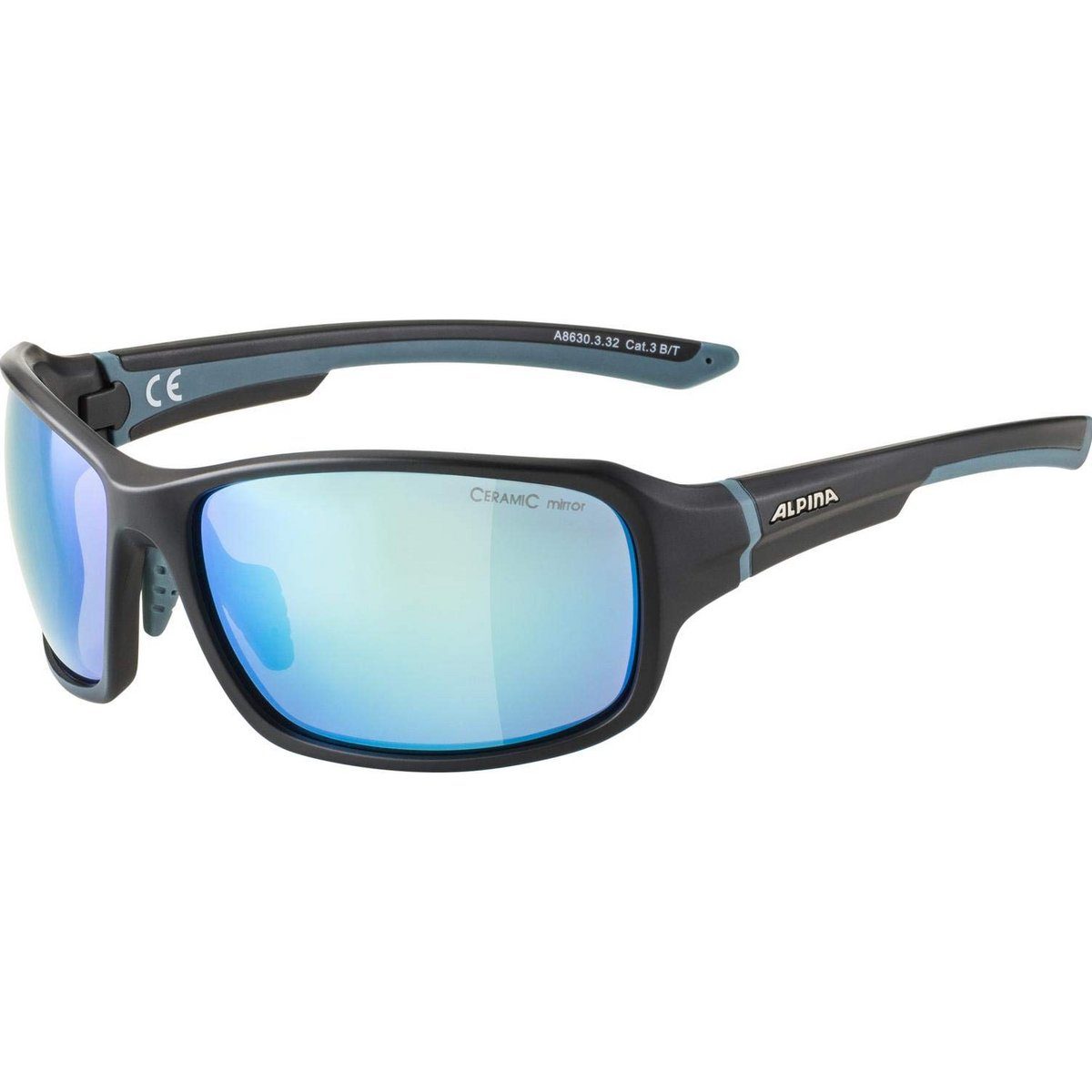 Alpina Sports Alpina Sportbrille BLACK-DIRT-BLUE kombi MATT