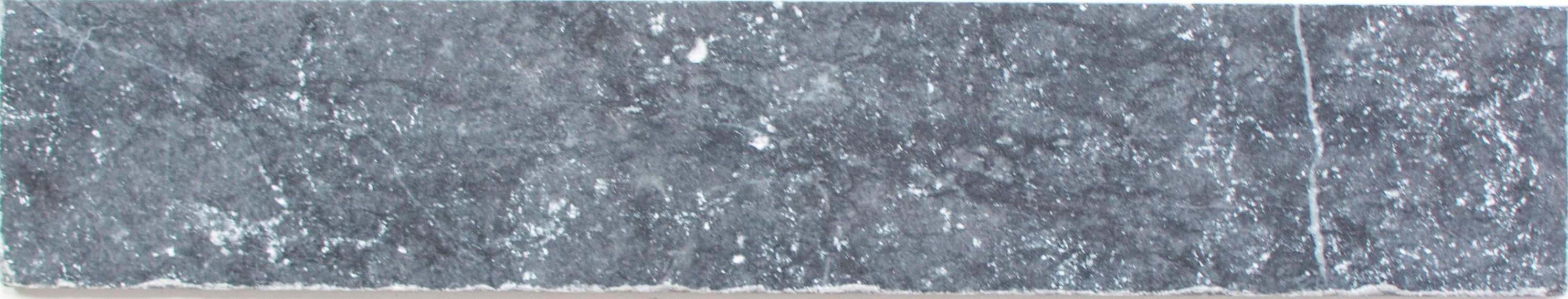 Rechteckiges Sockelfliese matt Sockel Mosani Matten schwarz / 10 Marmormosaik