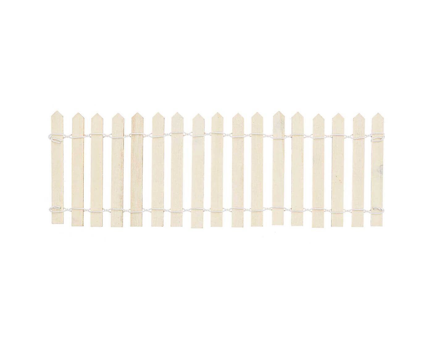 Rico Design Wichtel Miniatur Zaun, natur, 25x8,5cm