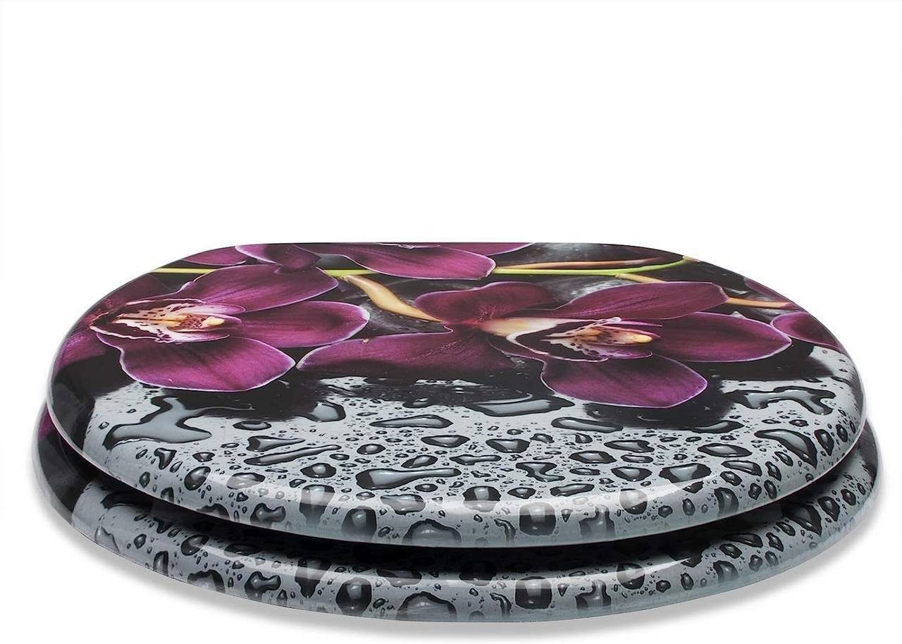 Woltu WC-Sitz (1-St), mit Absenkautomatik, MDF Holzkern, Softclose Scharnier