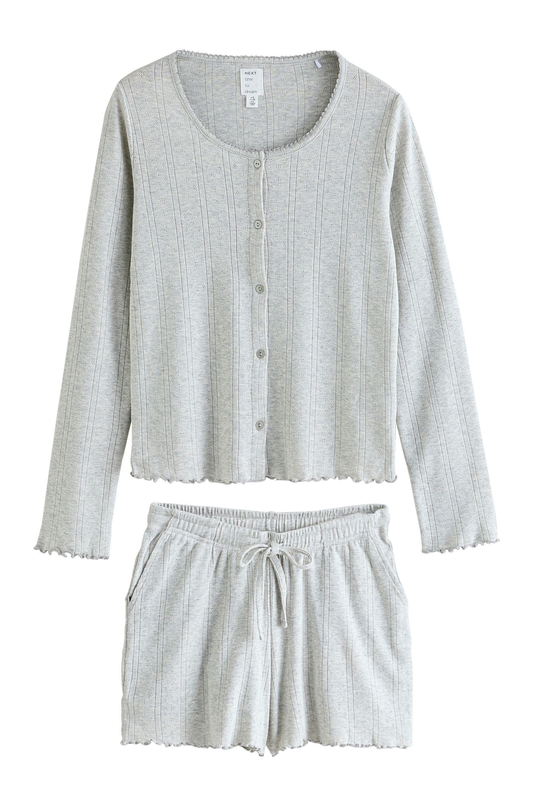 Next Pyjama Kurzer Schlafanzug mit Lochspitze (2 tlg) günstig online kaufen