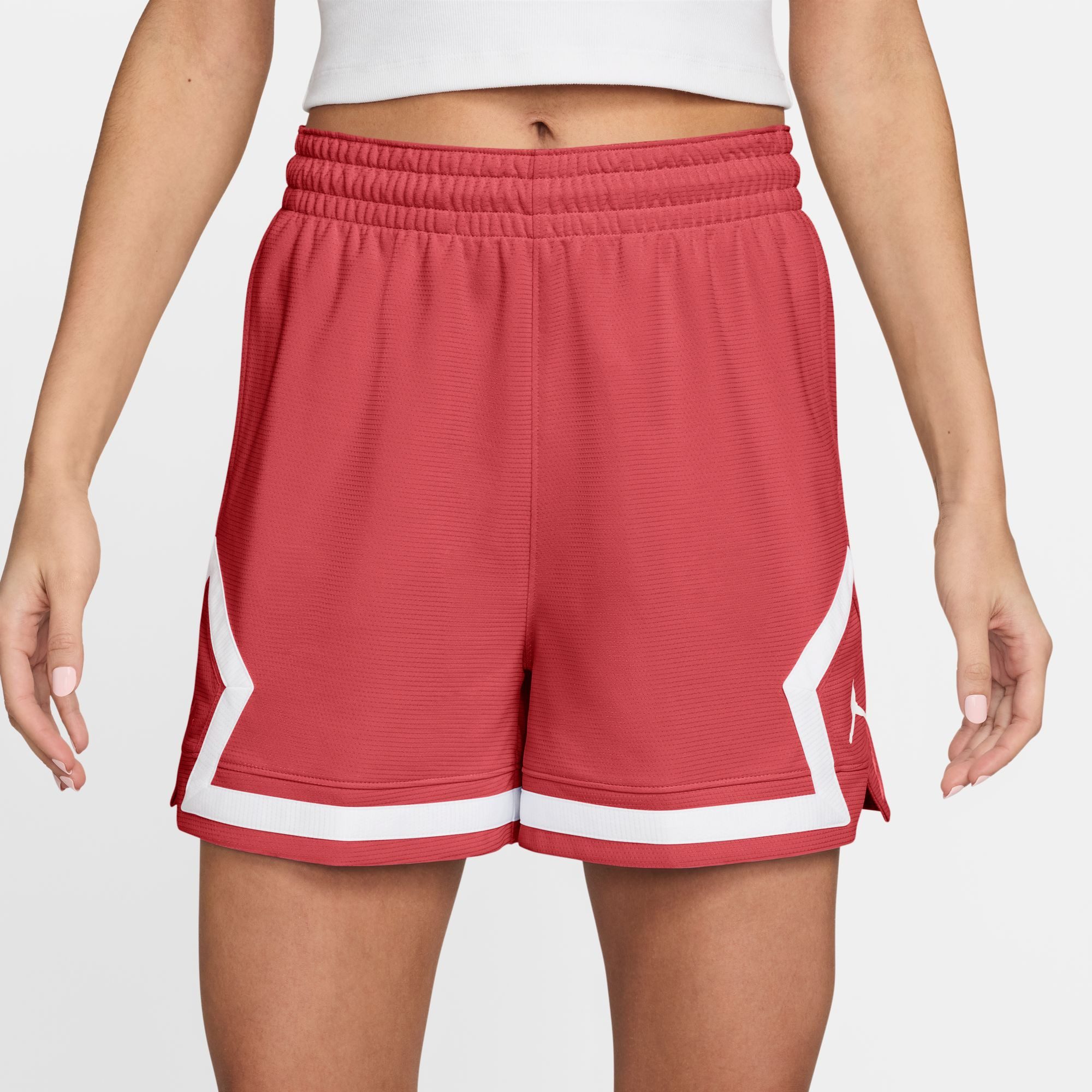 Jordan Trainingsshorts Jordan Sport Women's 4" Diamond Shorts atmungsaktives Mesh, schweißableitende Technologie