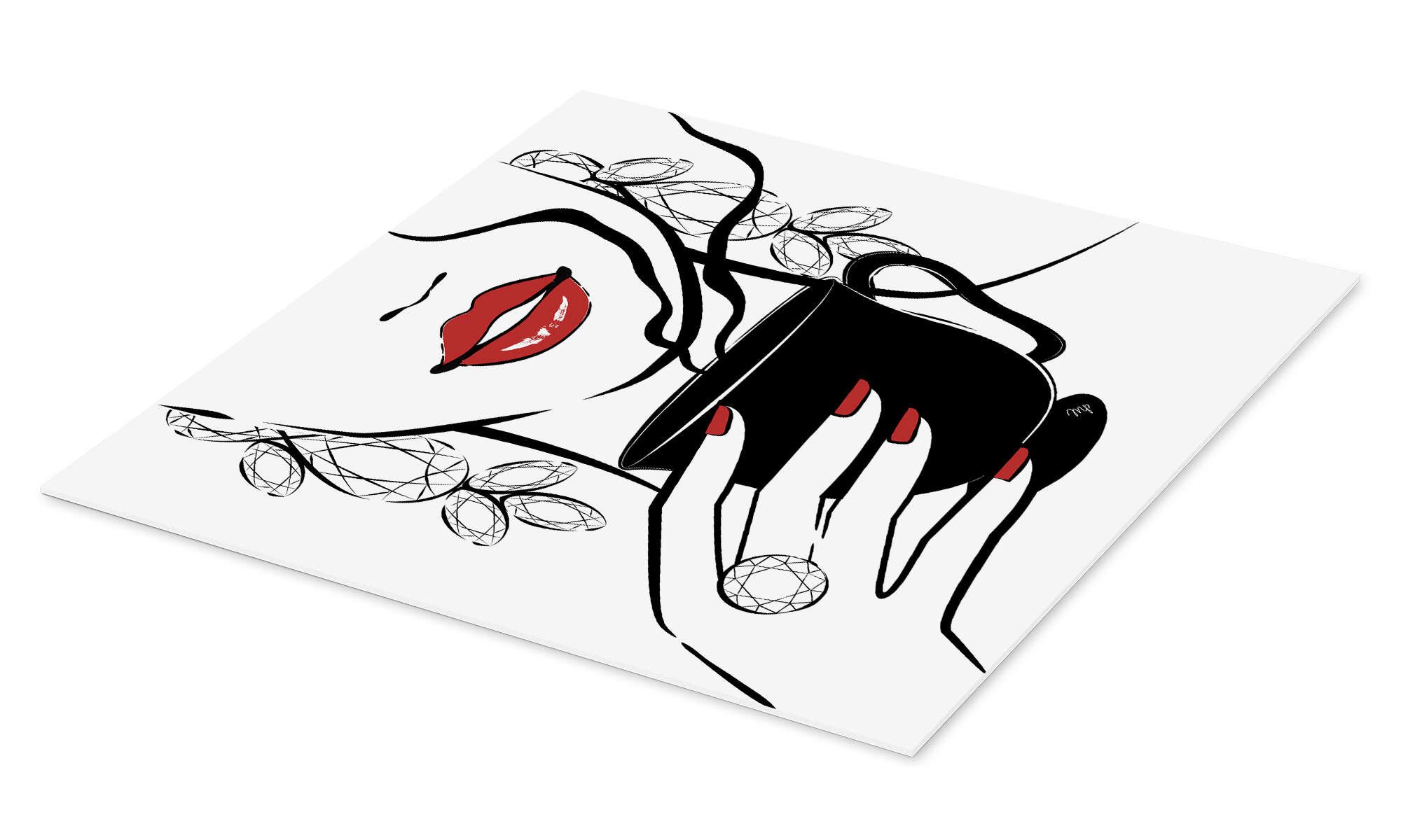 Posterlounge Poster Martina illustration, Kaffee-Zeit, Küche günstig online kaufen