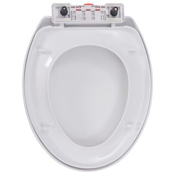 vidaXL WC-Sitz Toilettensitz mit Absenkautomatik und Quick-Release-Design Weiß (1-St)