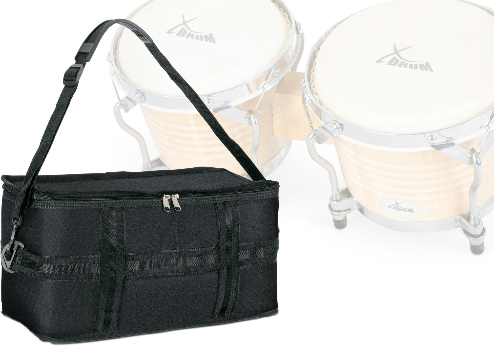 XDrum Bongo Bongotasche aus strapazierfähigem, wasserabweisendem Nylon, für zwei Bongos