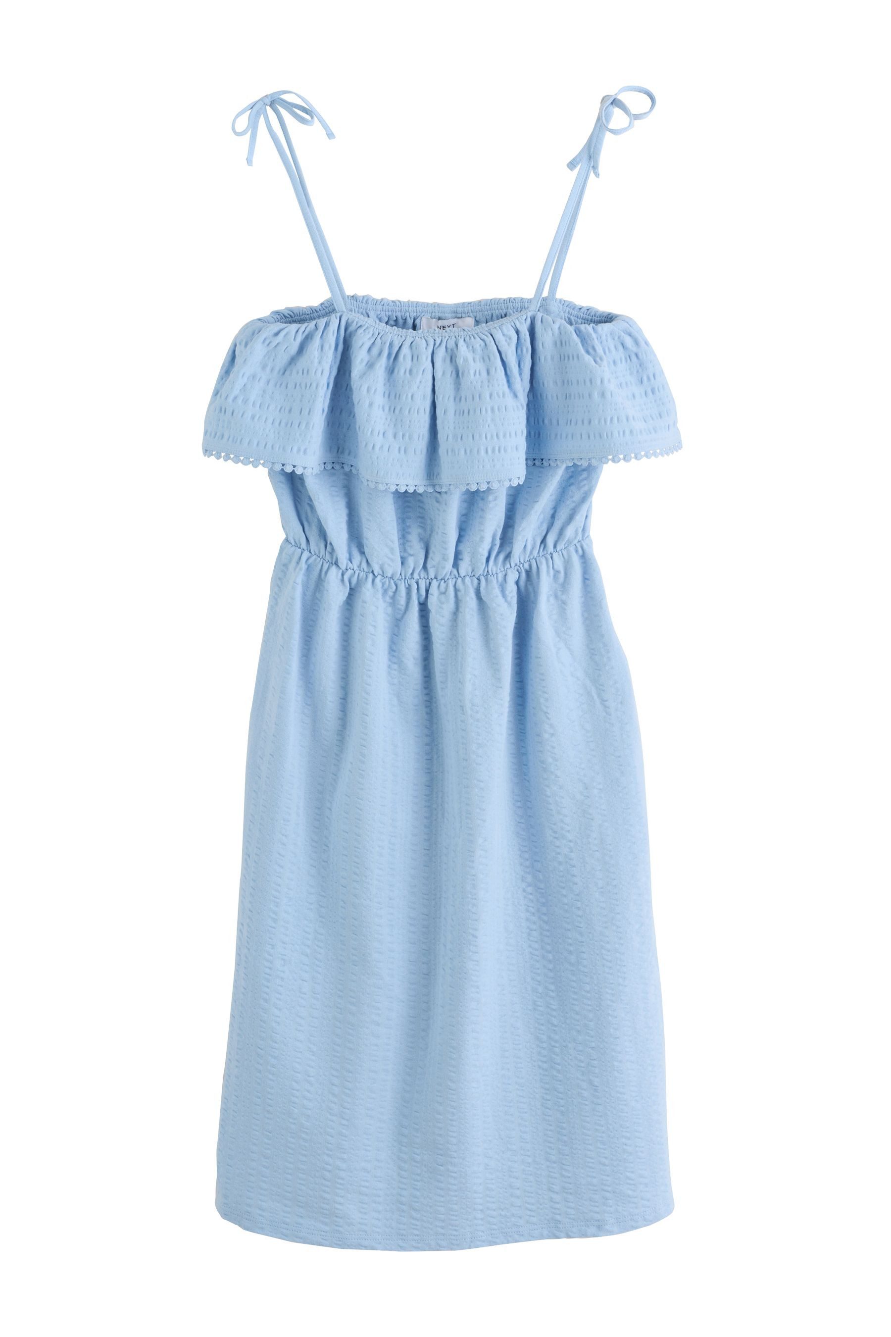 Next Jerseykleid Bandeau-Kleid aus Jersey mit Rüschen (1-tlg)