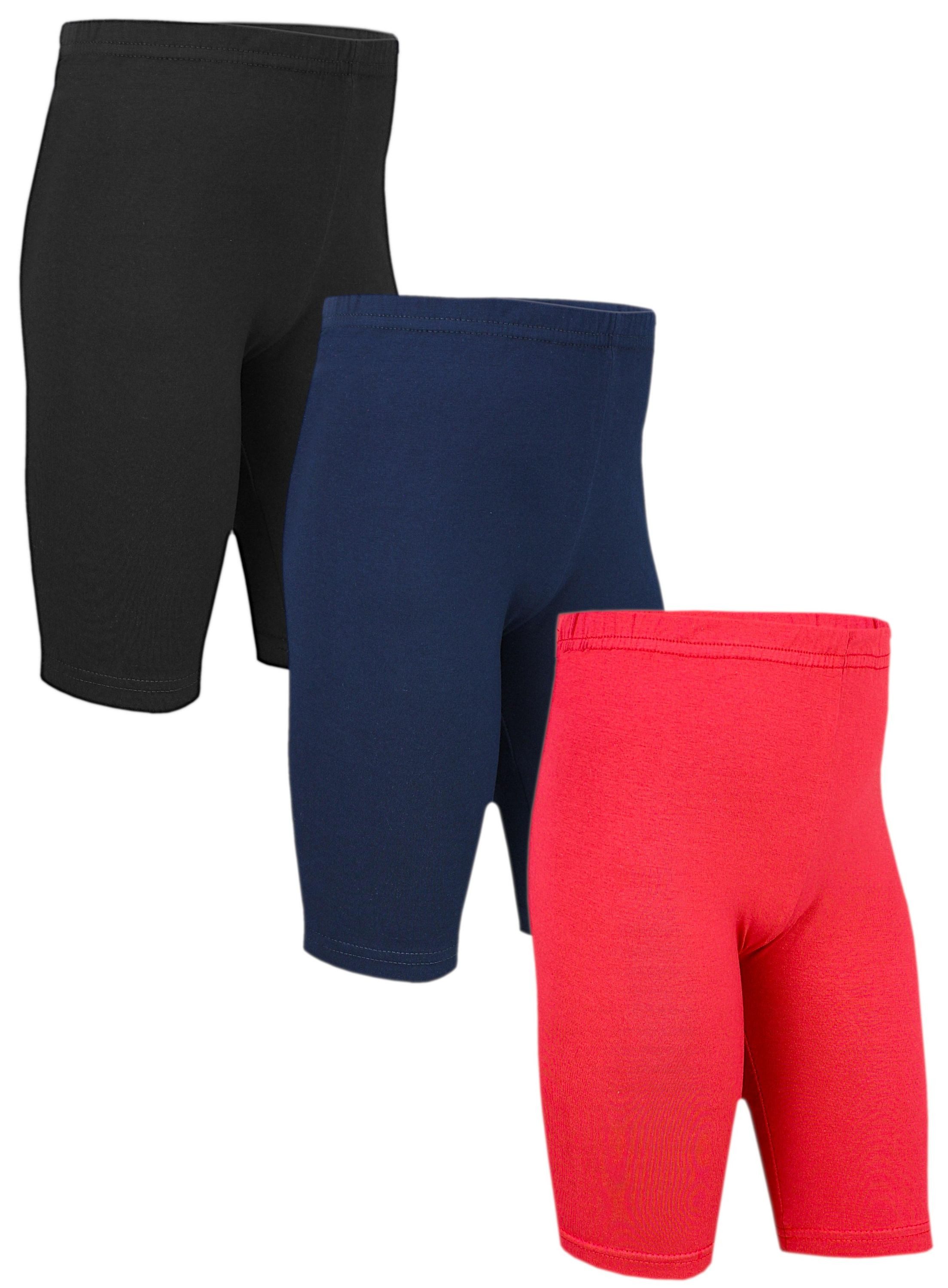 Radlerhose TupTam Mädchen Leggings Kurz Radlerhose 3er Pack