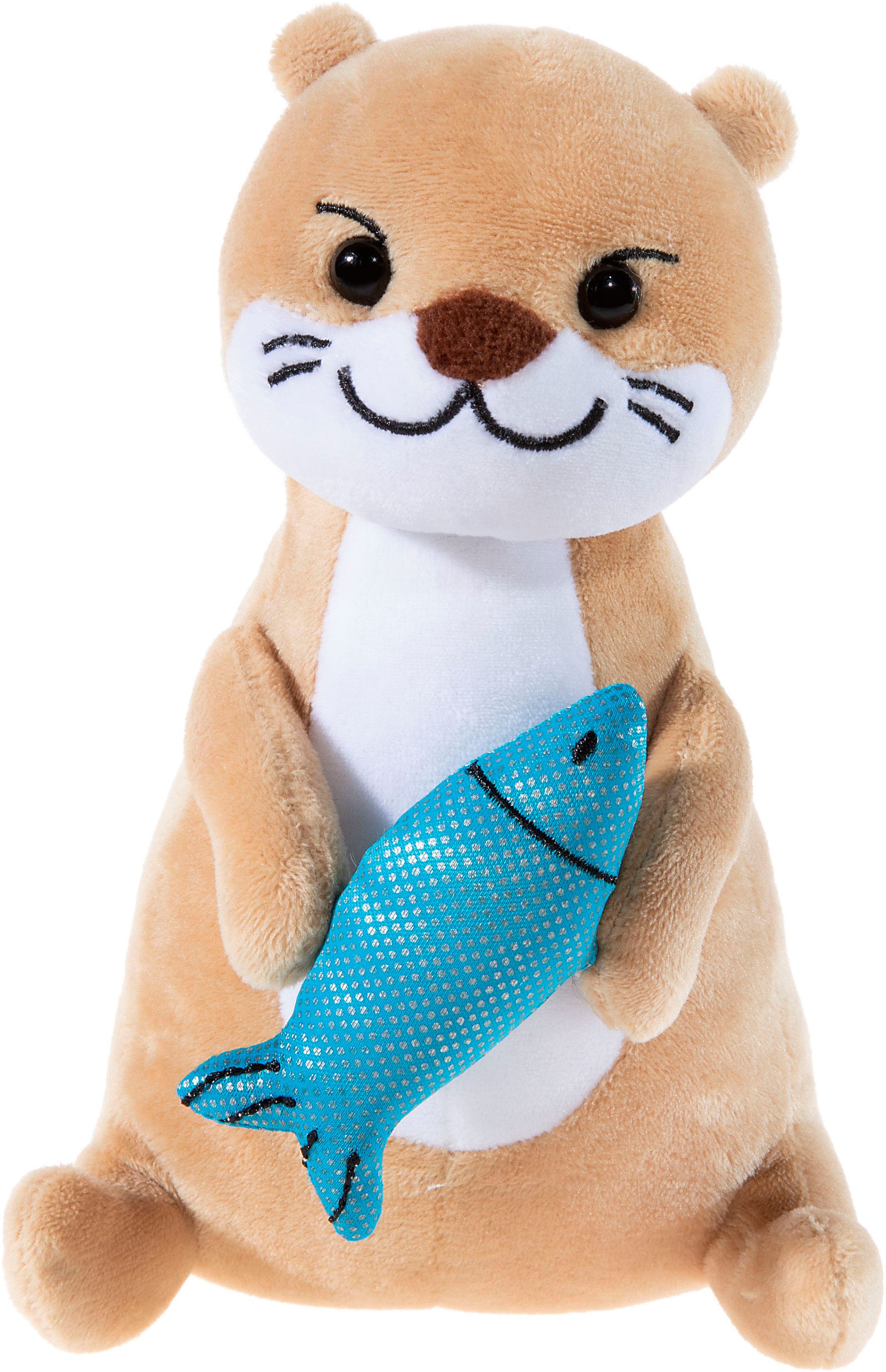 Heunec® Kuscheltier Otter mit Fisch, enthält recyceltes Material