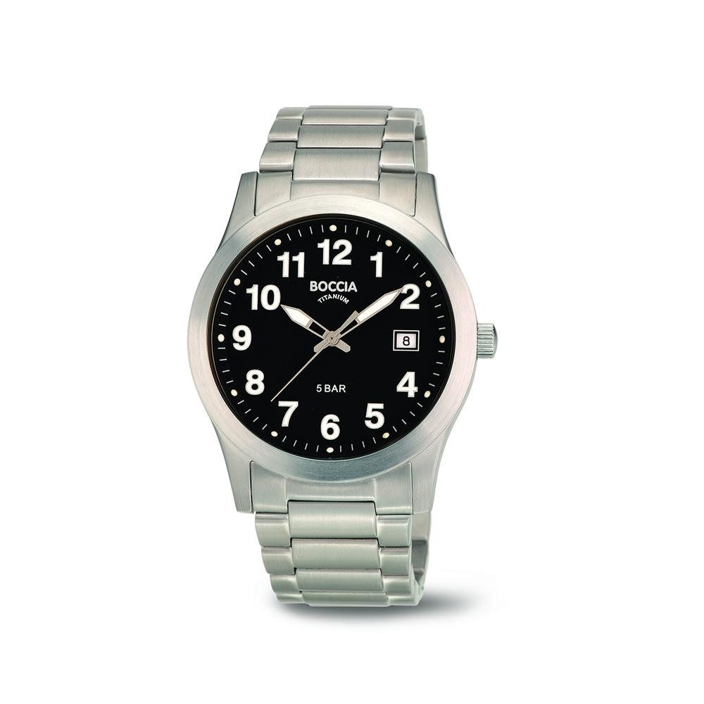 Boccia Quarzuhr Boccia Uhr für Herren 3619-03 mit Datumsanzeige, (1-tlg)