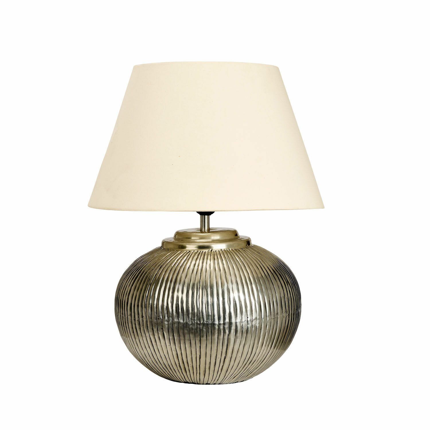 Mirabeau Tischleuchte Tischlampe Rosélune antiksilber/creme