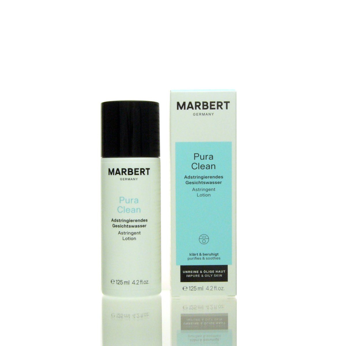 Marbert Gesichtswasser Pure Gesichts-Reinigungsfluid 125 ml, Marbert Clean Reinigendes Gesichtswasser Regulierendes