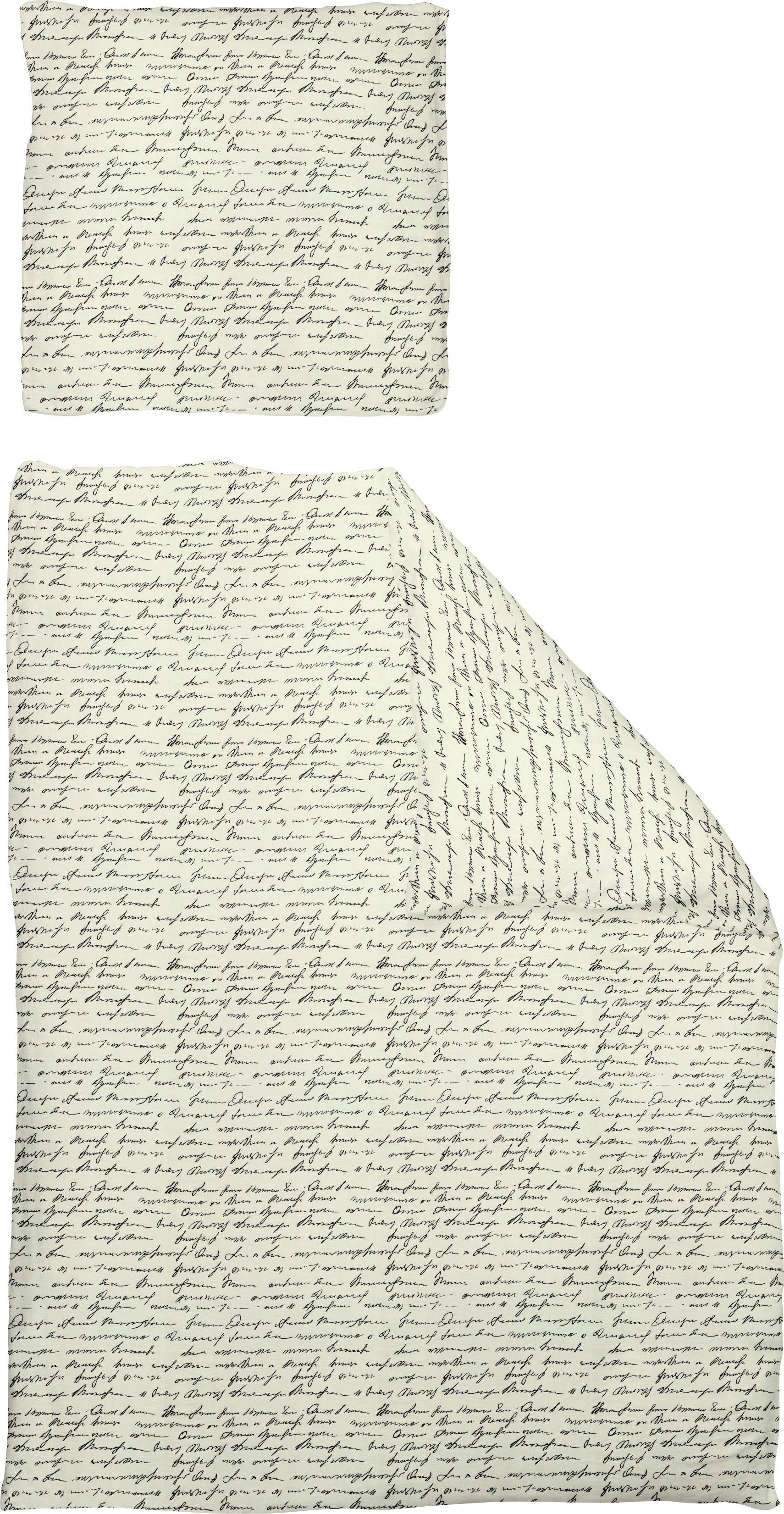 Adam Bettwäsche Leinenbettwäsche Scribble, Jacquard, 2 teilig, aus Bio-Baumwolle