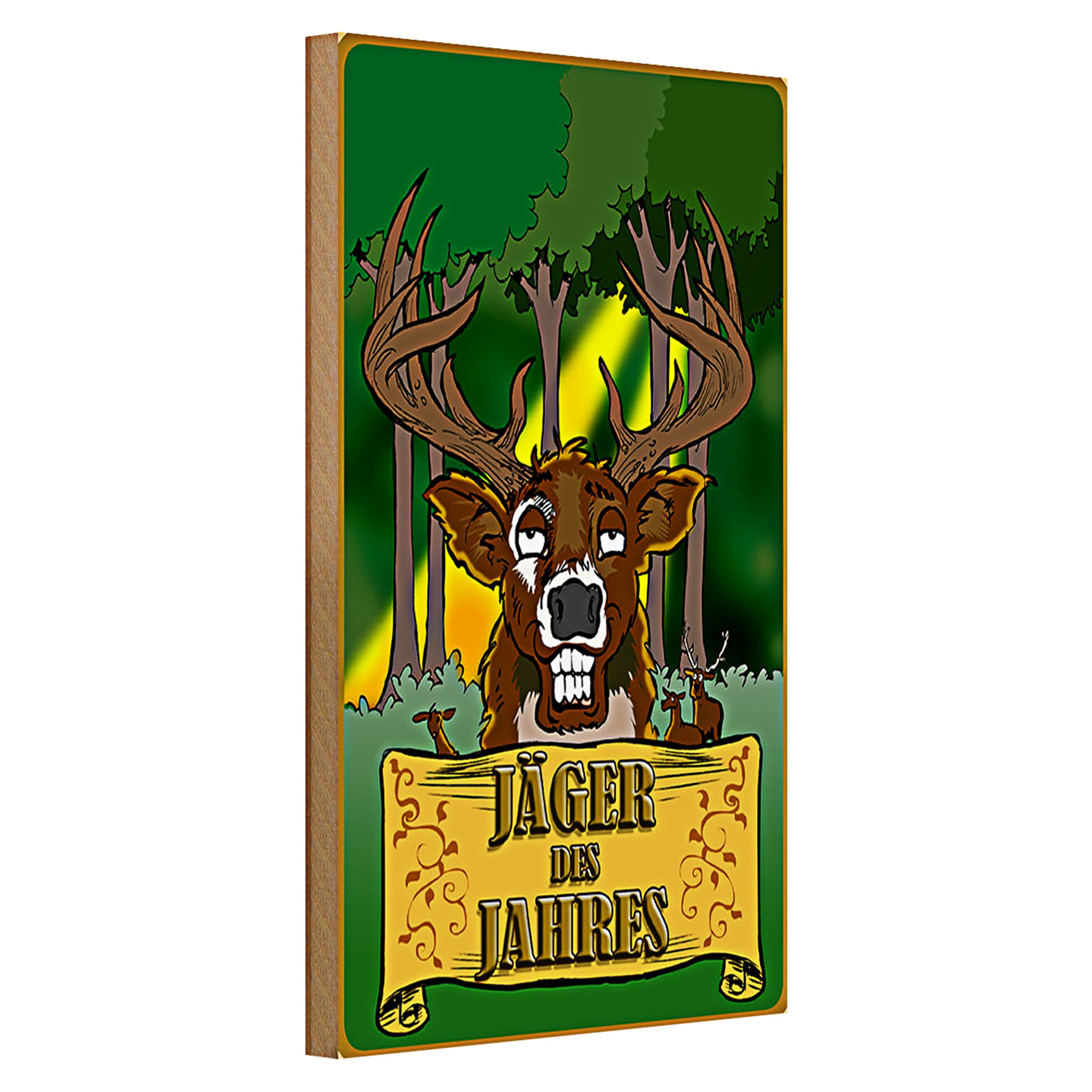 Roomando Holzbild Holzschild Jagd 20x30cm Jäger des Jahres Reh